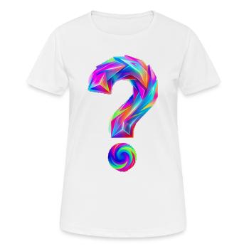 Fragezeichen - Frauen T-Shirt atmungsaktiv - Weiß - Vorne - AI Model Female 172 dark (172cm)