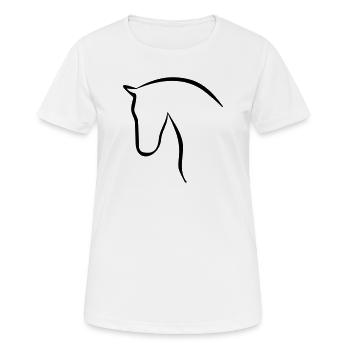 Horse Elegant Silhouette Horse Head - Women's Breathable T-Shirt - white - Front - AI Model Female 172 dark (172cm)