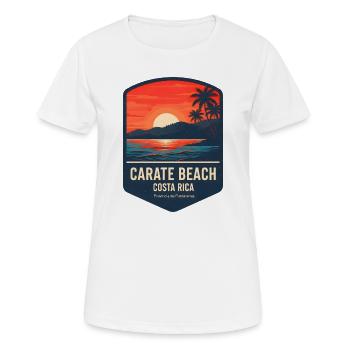 Carate Beach Costa Rica Puntarenas Sonnenuntergang - Frauen T-Shirt atmungsaktiv - Weiß - Vorne - AI Model Female 172 dark (172cm)