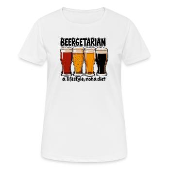 Beergetarian - Funny Beer T-Shirt - Women's Breathable T-Shirt - white - Front - AI Model Female 172 dark (172cm)