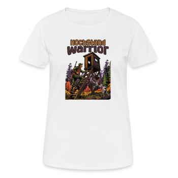 Jäger bei der Arbeit im Wald - Frauen T-Shirt atmungsaktiv - Weiß - Vorne - AI Model Female 172 dark (172cm)