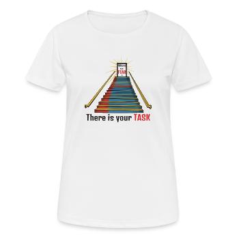 Where Your Fear Is. There Is Your Task - Women's Breathable T-Shirt - white - Front - AI Model Female 172 dark (172cm)