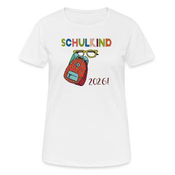 Schulkind 2026 - Frauen T-Shirt atmungsaktiv - Weiß - Vorne - AI Model Female 172 dark (172cm)