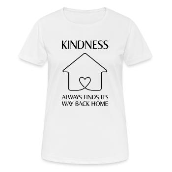 Güte findet immer den Weg zurück nach Hause - Frauen T-Shirt atmungsaktiv - Weiß - Vorne - AI Model Female 172 dark (172cm)
