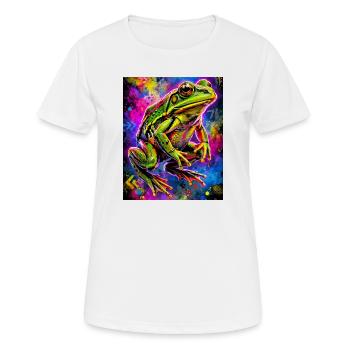 Frosch - Frauen T-Shirt atmungsaktiv - Weiß - Vorne - AI Model Female 172 dark (172cm)