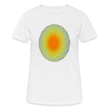 Spirale d’orange dans la lavande - T-shirt respirant Femme - blanc - Devant - AI Model Female 172 dark (172cm)