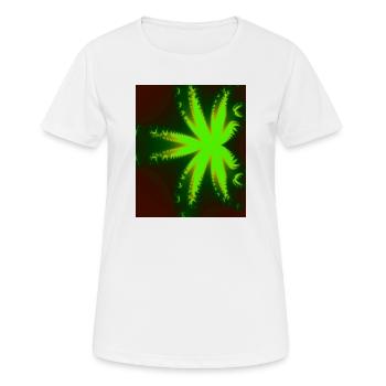 Rayon Étoile Fractale Néon - T-shirt respirant Femme - blanc - Devant - AI Model Female 172 dark (172cm)