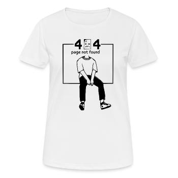 Geek-Humor – Fehler 404 - Frauen T-Shirt atmungsaktiv - Weiß - Vorne - AI Model Female 172 dark (172cm)