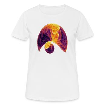 Sonnenblüte – Mathe Kunst - Frauen T-Shirt atmungsaktiv - Weiß - Vorne - AI Model Female 172 dark (172cm)