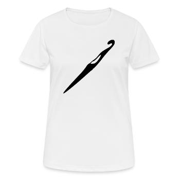 Cadeau crochet au crochet - T-shirt respirant Femme - blanc - Devant - AI Model Female 172 dark (172cm)