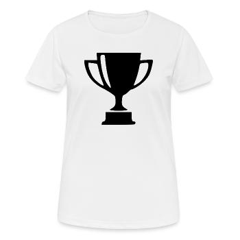Pokal Sport Wettbewerb Geschenk - Frauen T-Shirt atmungsaktiv - Weiß - Vorne - AI Model Female 172 dark (172cm)