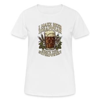 I Make Beer Disappear Craft Beer - Frauen T-Shirt atmungsaktiv - Weiß - Vorne - AI Model Female 172 dark (172cm)