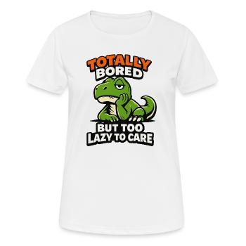 Seriously Bored Dinosaur - Frauen T-Shirt atmungsaktiv - Weiß - Vorne - AI Model Female 172 dark (172cm)