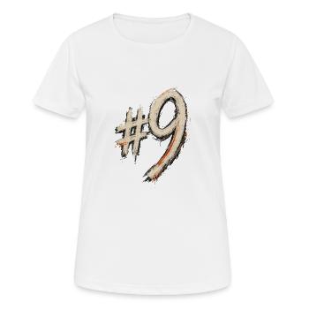 Kreide #9 Hashtag Stil - Frauen T-Shirt atmungsaktiv - Weiß - Vorne - AI Model Female 172 dark (172cm)