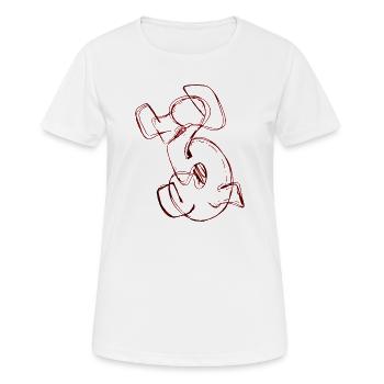 Lieblingszahl 3 Drei 3 - Frauen T-Shirt atmungsaktiv - Weiß - Vorne - AI Model Female 172 dark (172cm)
