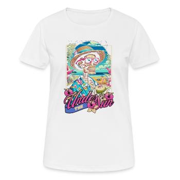 Under The Sun Skull Strand Sommer Geschenk - Frauen T-Shirt atmungsaktiv - Weiß - Vorne - AI Model Female 172 dark (172cm)
