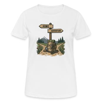 Randonnée - Aventure en plein air - T-shirt respirant Femme - blanc - Devant - AI Model Female 172 dark (172cm)