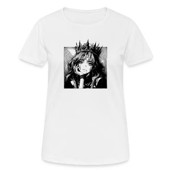 Königin der Schatten Manga Porträt - Frauen T-Shirt atmungsaktiv - Weiß - Vorne - AI Model Female 172 dark (172cm)