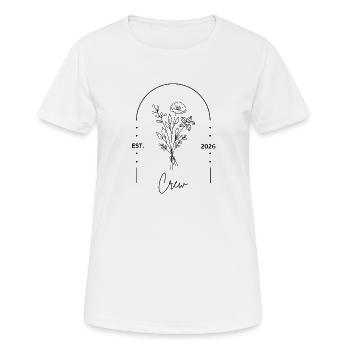 Enterrement de vie de garçon 2026 Impression de l’équipe - T-shirt respirant Femme - blanc - Devant - AI Model Female 172 dark (172cm)