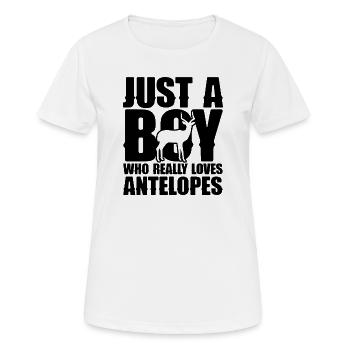 Antilope Silhouette Lustiger Spruch - Frauen T-Shirt atmungsaktiv - Weiß - Vorne - AI Model Female 172 dark (172cm)