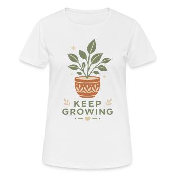 Keep Growing – Plant Self-Love Growth - Women's Breathable T-Shirt - white - Front - AI Model Female 172 dark (172cm)