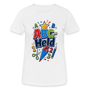 Schulanfang Schulkind - Frauen T-Shirt atmungsaktiv - Weiß - Vorne - AI Model Female 172 dark (172cm)