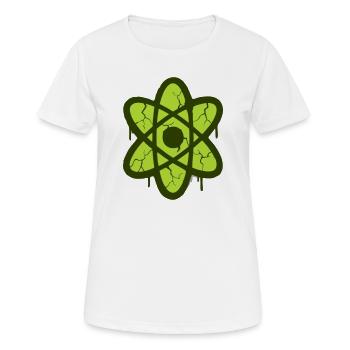 Atom Symbol Graffiti Logo - Frauen T-Shirt atmungsaktiv - Weiß - Vorne - AI Model Female 172 dark (172cm)