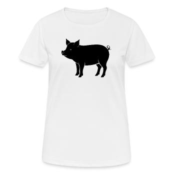 pig - Women's Breathable T-Shirt - white - Front - AI Model Female 172 dark (172cm)