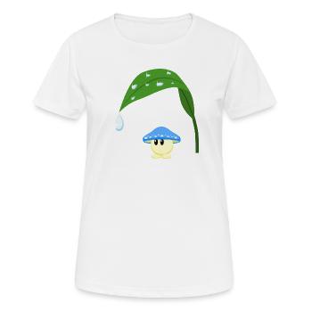Blue Mushroom - Women's Breathable T-Shirt - white - Front - AI Model Female 172 dark (172cm)