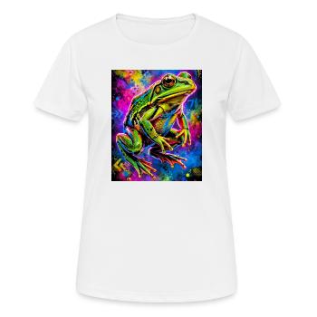 Frosch - Frauen T-Shirt atmungsaktiv - Weiß - Vorne - AI Model Female 172 dark (172cm)
