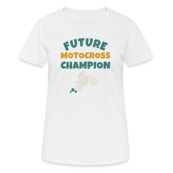 Future Motocross Champion Kids - Women's Breathable T-Shirt - white - Front - AI Model Female 172 dark (172cm)