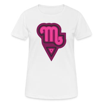 Tierkreis, Stammesskorpion und Wasser - Frauen T-Shirt atmungsaktiv - Weiß - Vorne - AI Model Female 172 dark (172cm)