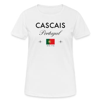 Cascais Portugal coordonne un souvenir de voyage - T-shirt respirant Femme - blanc - Devant - AI Model Female 172 dark (172cm)