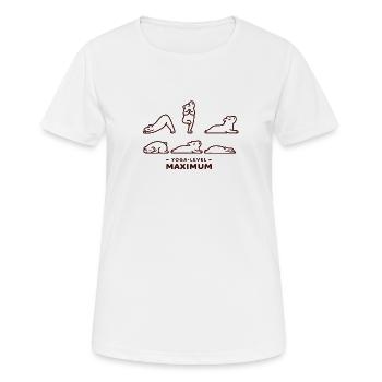 Yoga Level Maximum Capybara Yoga Poses - Women's Breathable T-Shirt - white - Front - AI Model Female 172 dark (172cm)