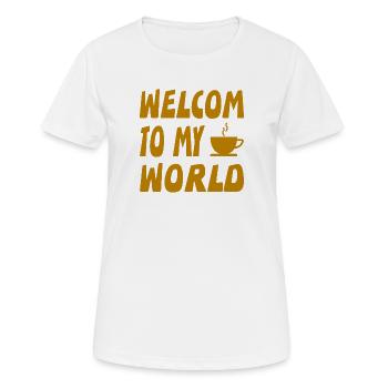 Coffee - Women's Breathable T-Shirt - white - Front - AI Model Female 172 dark (172cm)