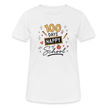 100 Tage Schule Lehrer Schüler - Frauen T-Shirt atmungsaktiv - Weiß - Vorne - AI Model Female 172 dark (172cm)