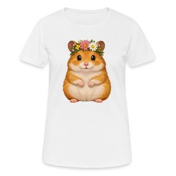 Hamster doré - T-shirt respirant Femme - blanc - Devant - AI Model Female 172 dark (172cm)