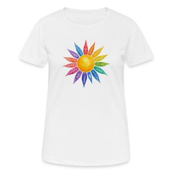 Achtsamkeit ich bin genung - Frauen T-Shirt atmungsaktiv - Weiß - Vorne - AI Model Female 172 dark (172cm)