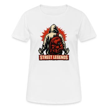 Street Legends Pullover Hoodie Motif - Women's Breathable T-Shirt - white - Front - AI Model Female 172 dark (172cm)