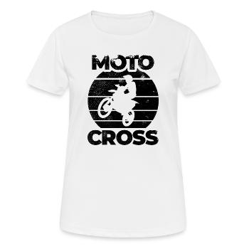 Lustiges Motocross - Frauen T-Shirt atmungsaktiv - Weiß - Vorne - AI Model Female 172 dark (172cm)