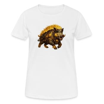 Gullinborsti – The Golden Boar of the Vikings - Women's Breathable T-Shirt - white - Front - AI Model Female 172 dark (172cm)