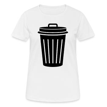 Mülleimer - Frauen T-Shirt atmungsaktiv - Weiß - Vorne - AI Model Female 172 dark (172cm)