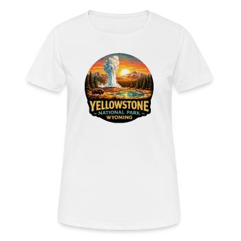 Yellowstone National Park Adventure Nature - Women's Breathable T-Shirt - white - Front - AI Model Female 172 dark (172cm)