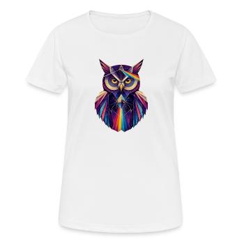Spectral Owl Prism and Optics Illustration - Women's Breathable T-Shirt - white - Front - AI Model Female 172 dark (172cm)