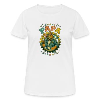 Future Dad 2026 Retro-DIY-Bär - Frauen T-Shirt atmungsaktiv - Weiß - Vorne - AI Model Female 172 dark (172cm)