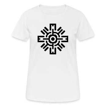 Aztec sun - Women's Breathable T-Shirt - white - Front - AI Model Female 172 dark (172cm)