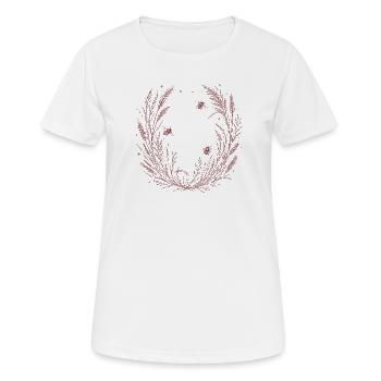Couronne de grains avec des abeilles - T-shirt respirant Femme - blanc - Devant - AI Model Female 172 dark (172cm)