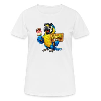 Perroquet avec des glaces - T-shirt respirant Femme - blanc - Devant - AI Model Female 172 dark (172cm)