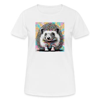 hedgehog - Women's Breathable T-Shirt - white - Front - AI Model Female 172 dark (172cm)