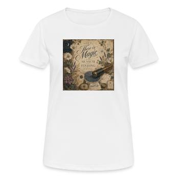 There Is Magic Fernrohr Poster Nostalgie Deko - Frauen T-Shirt atmungsaktiv - Weiß - Vorne - AI Model Female 172 dark (172cm)
